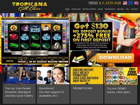 tropicana gold casino login